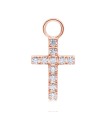 Sparkling Cross Silver Charms CH-360